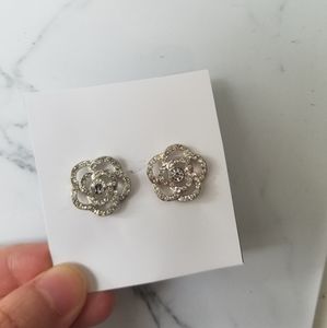CZ Flower Stud Earrings